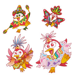 キャラクター,ペンギン,サンバ,白バック01