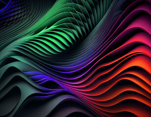 Abstract 3D Background, Generated Art