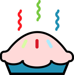 Set of sweet and bakery icons.such as ice cream,cake,smoothies,bread,Pizza.