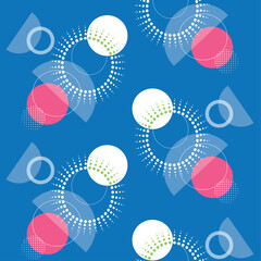 Modern geometric seamless pattern. Digital drawn illustration. Can be used as textile fabric or wallpaper, cards, invitations, decorative paper