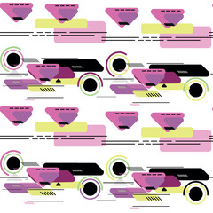 Modern geometric seamless pattern. Digital drawn illustration. Can be used as textile fabric or wallpaper, cards, invitations, decorative paper