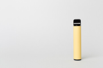 Disposable electronic cigarette on color background