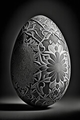 Easter egg with pattern, generative ai