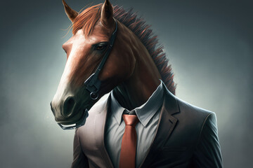 Horse in a suit