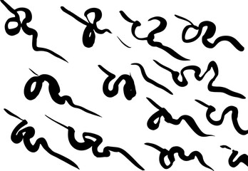 Grunge Ink Dry Brush Abstract Background