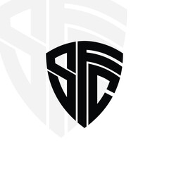 Letter SFC shield logo design vector. logo for football club