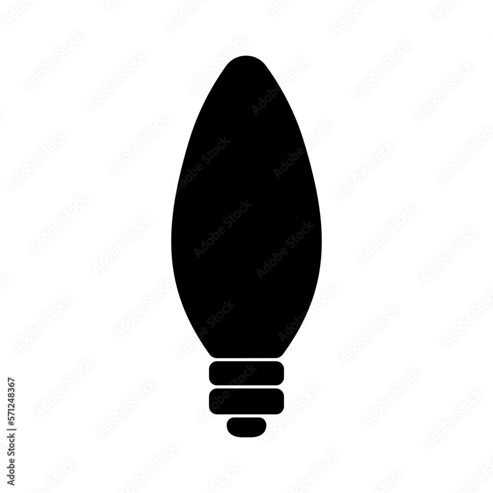 Canvas Prints Light bulb icon isolated. Bulb vector icon in flat design. Outline symbol of idea.