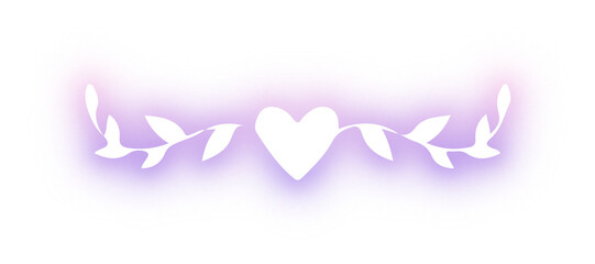 Set of wreath love design neon