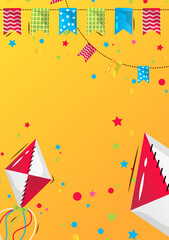 Obraz premium Happy festa junina, festive cartoon background