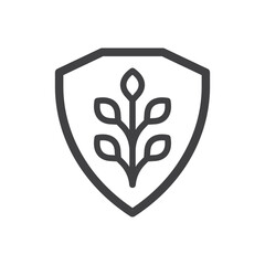 Nature Protection Icon - Tree Shield Icon