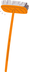 Plastic broom flat icon Long-handled brush for sweeping