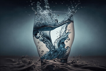 Glass of water, generative ai