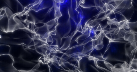 Abstract gray transparent smoke from a fiery background