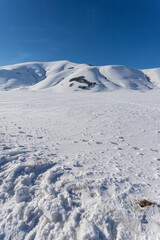 Winter landscape around Castelluccio di Norcia, Italy