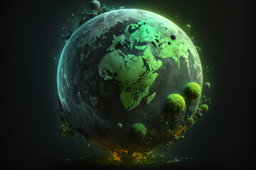 Obraz na płótnie Canvas green planet