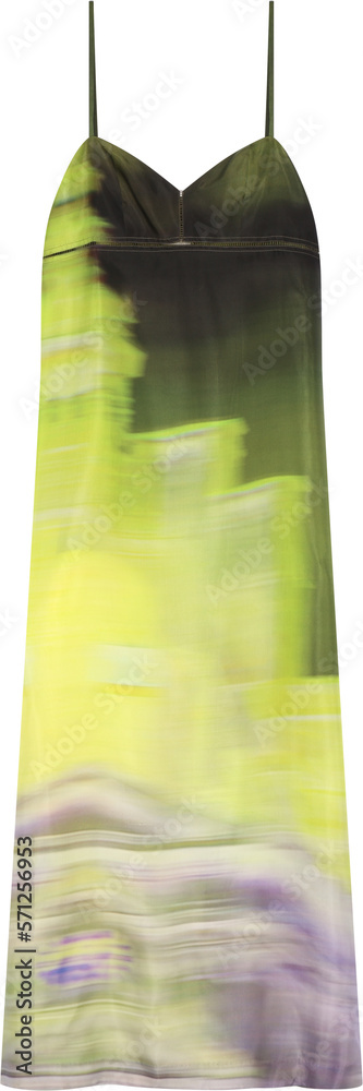 Wall mural green dress with straps - Wall murals