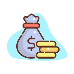 Big Money Financial Literacy Icon set Concept