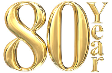 Happy Anniversary Number 3D Render