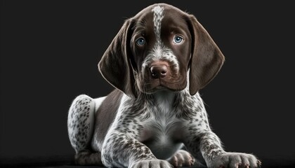 Shorthaired pointer puppy studio photography style generative ai