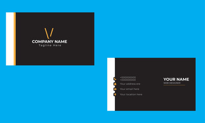 creative modern name card template vector
business card and business card flat design template vector Black Technology business card clean design template