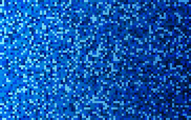 abstract blue pixel mosaic background, vector illustration