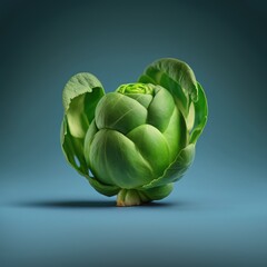 Fresh brussels with flat background clean and minimalist studio high resolution