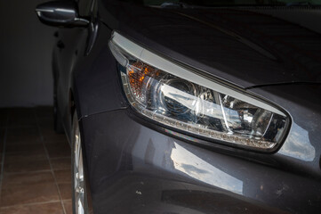 Car headlight detail