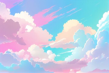 Pastel color of sky background. Illustration graphic design. Generative AI