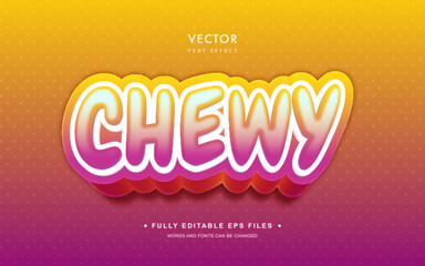 Vector Editable Text Effect in Chewy Style