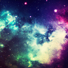 Fototapeta premium Abstract astral cosmic, nebula galaxy background – Generative AI Illustration