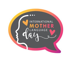 International mother language day, illustration, vector, icon.