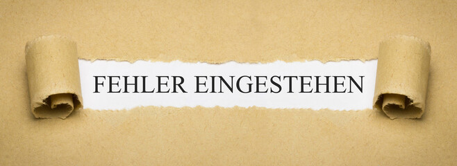 Fehler eingestehen