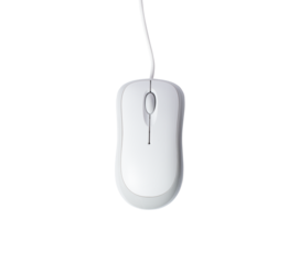 Image of a white mouse computer, screen pointer