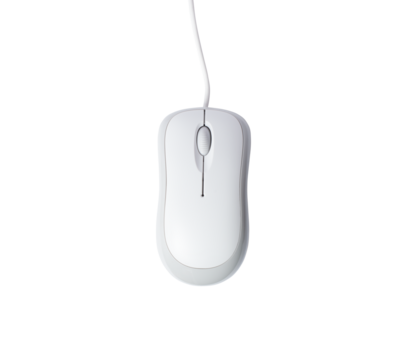 Image of a white mouse computer, screen pointer