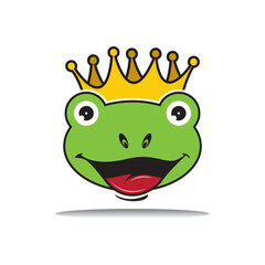 King frog logo icon template design
