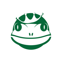 King frog logo icon template design