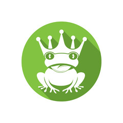 King frog logo icon template design