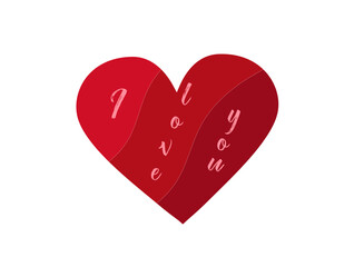 Holiday card - hearts. Valentine day. Vector illustration. Icon