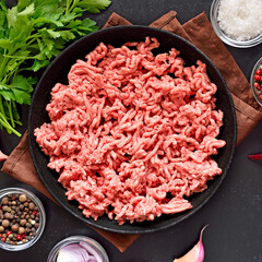 Raw beef minced meat