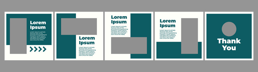 carousel or microblog simple layout template for social media posts © Rozin