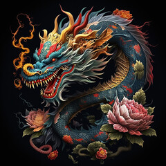 Obraz premium chinese style dragon