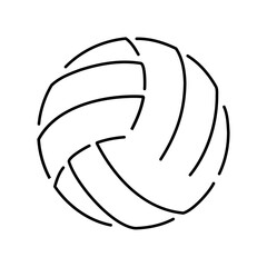 volleyball ball icon isolated on white background, vector illustration.