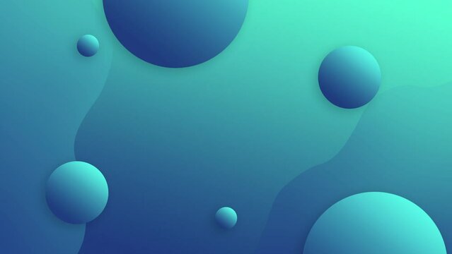 Blue gradient abstract minimal shapes animation. Seamless looping video. Modern motion graphics design abstract geometric background.