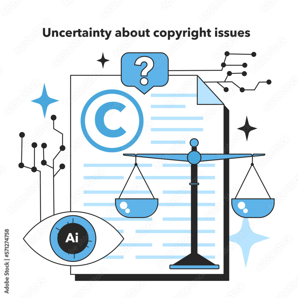 Poster uncertainty about copyright issues as neural network implementation