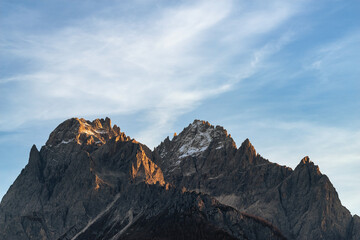 Sesto Dolomites, Fiscalina valley mountains, Trentino, South Tyrol, Italy