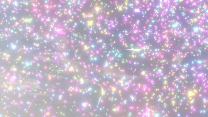 a background with falling confetti. shiny confetti. a rain of glowing confetti