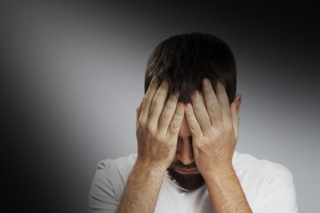 Young frustrated man after big failure