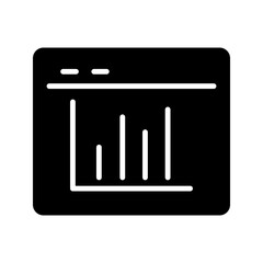 solid black SEO website analytics vector icon illustration