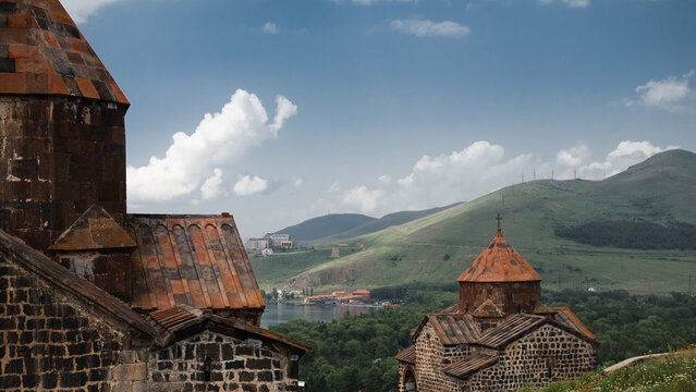 Sevanavank , a monastery on the northwestern shore of Lake Sevan, Geharkunik Province, Armenia