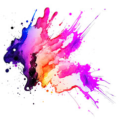 Abstract Hand Drawn Watercolor Blot Background